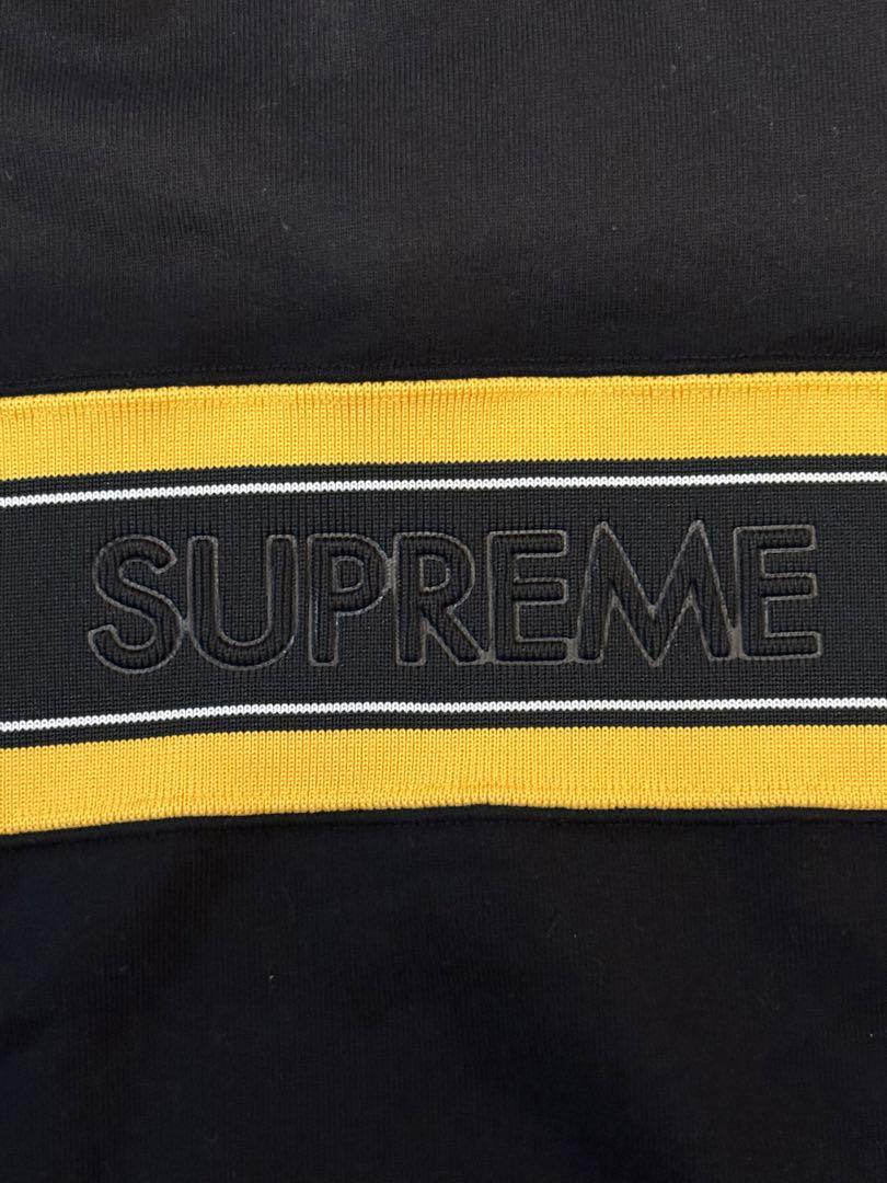 SUPREME デットストック　ブラック パーカー ストライプ　XＬサイズ