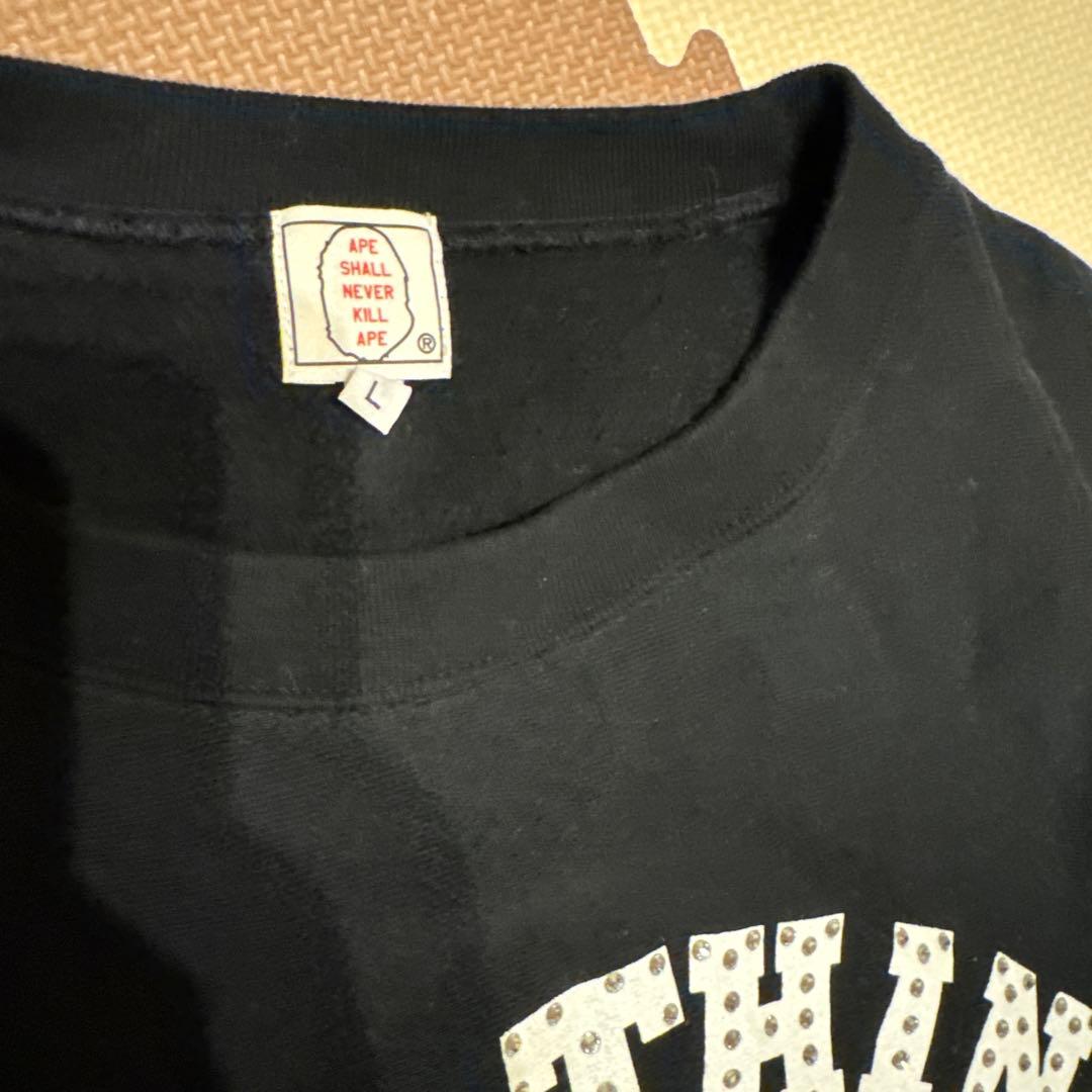 A BATHING APE ラインストーンLサイズ美品⭐︎ - メルカリ