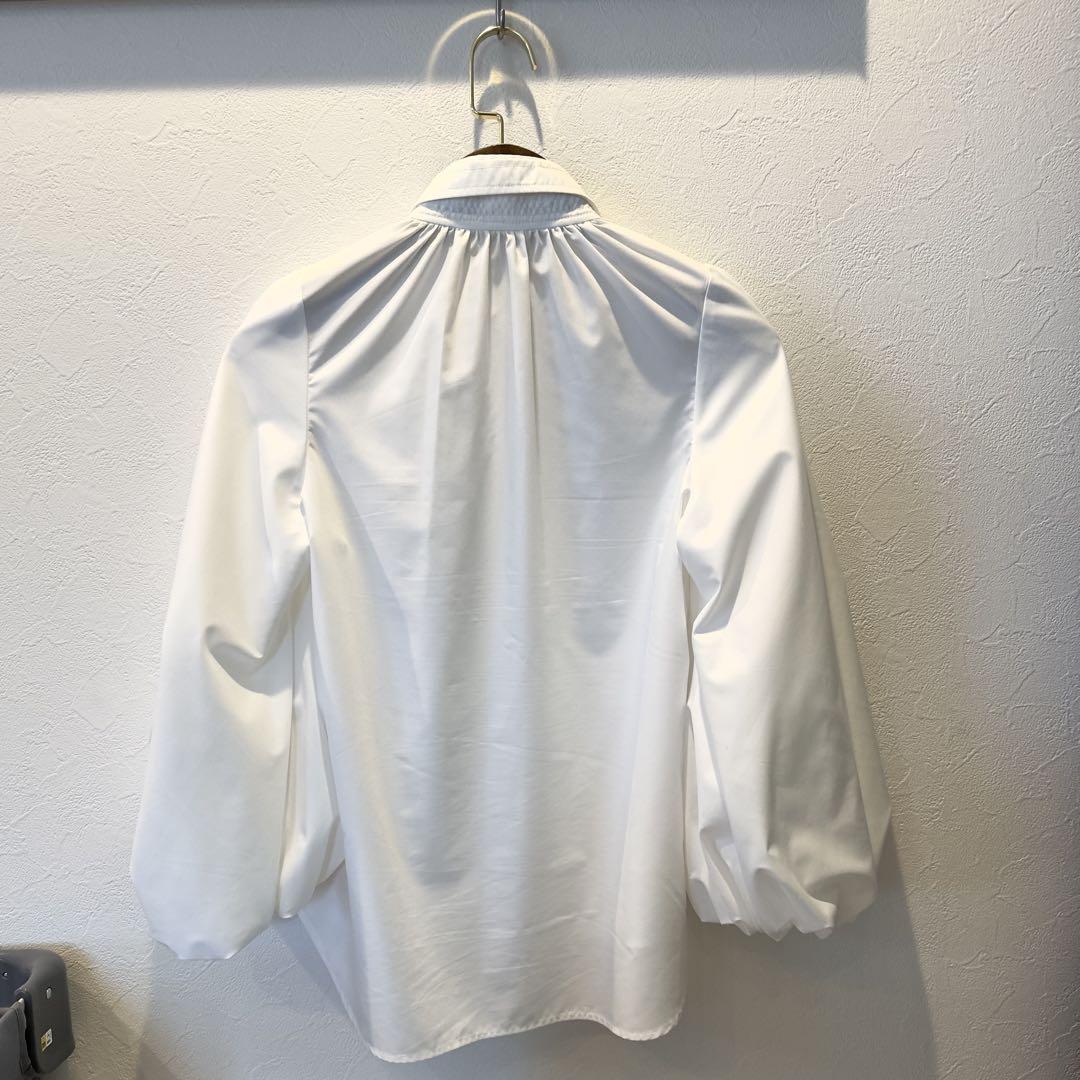 即日発送】 L´AUBE BLANC ダブルタイブラウス ローブブラン