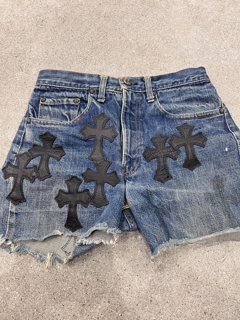 クロムハーツ　クロスパッチ　ショーパン 新品未使用 CHROME HEARTS クロムハーツ クロスパッチ デニム ショート
