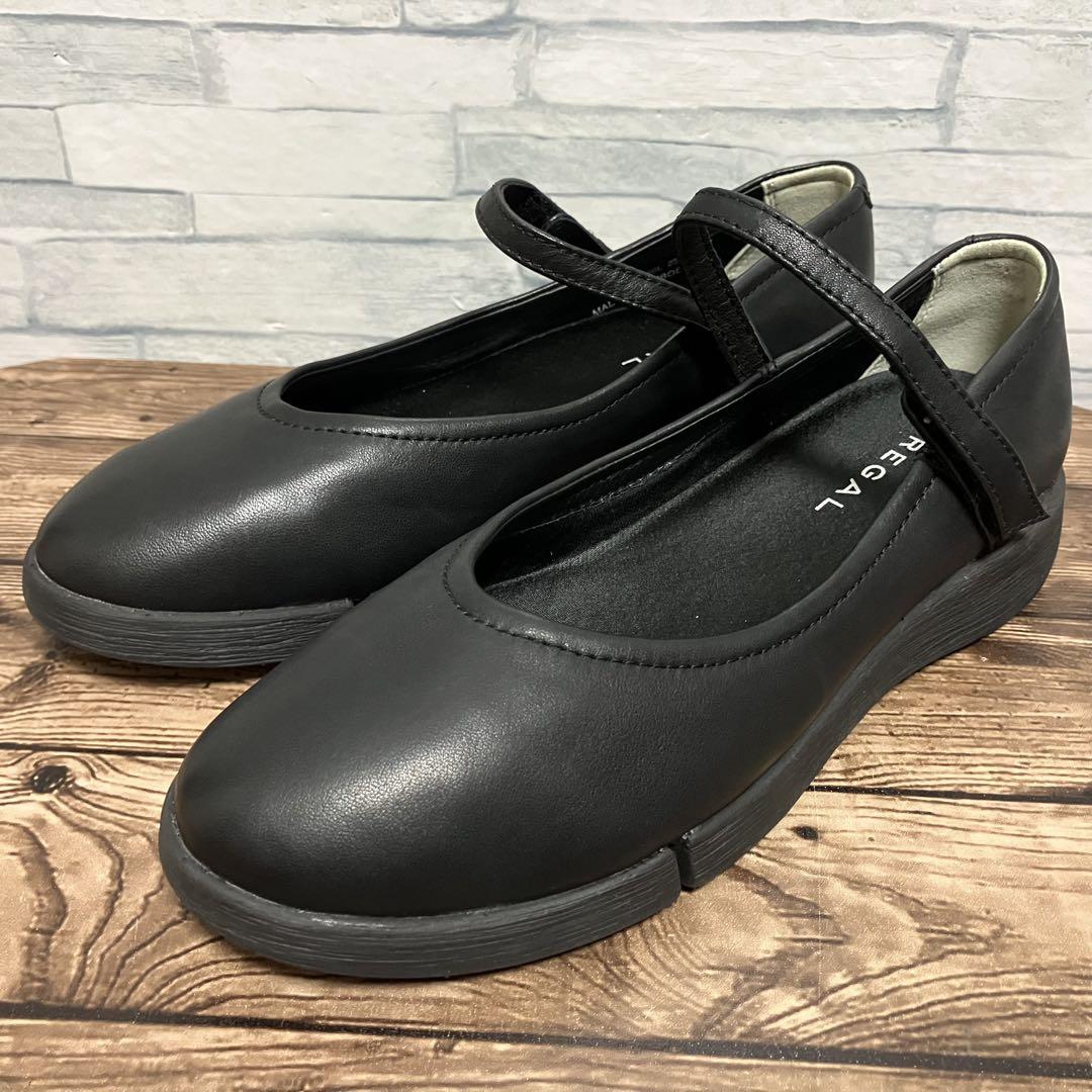 美品【 23.0 】 REGAL ストラップ パンプス フラット シューズ