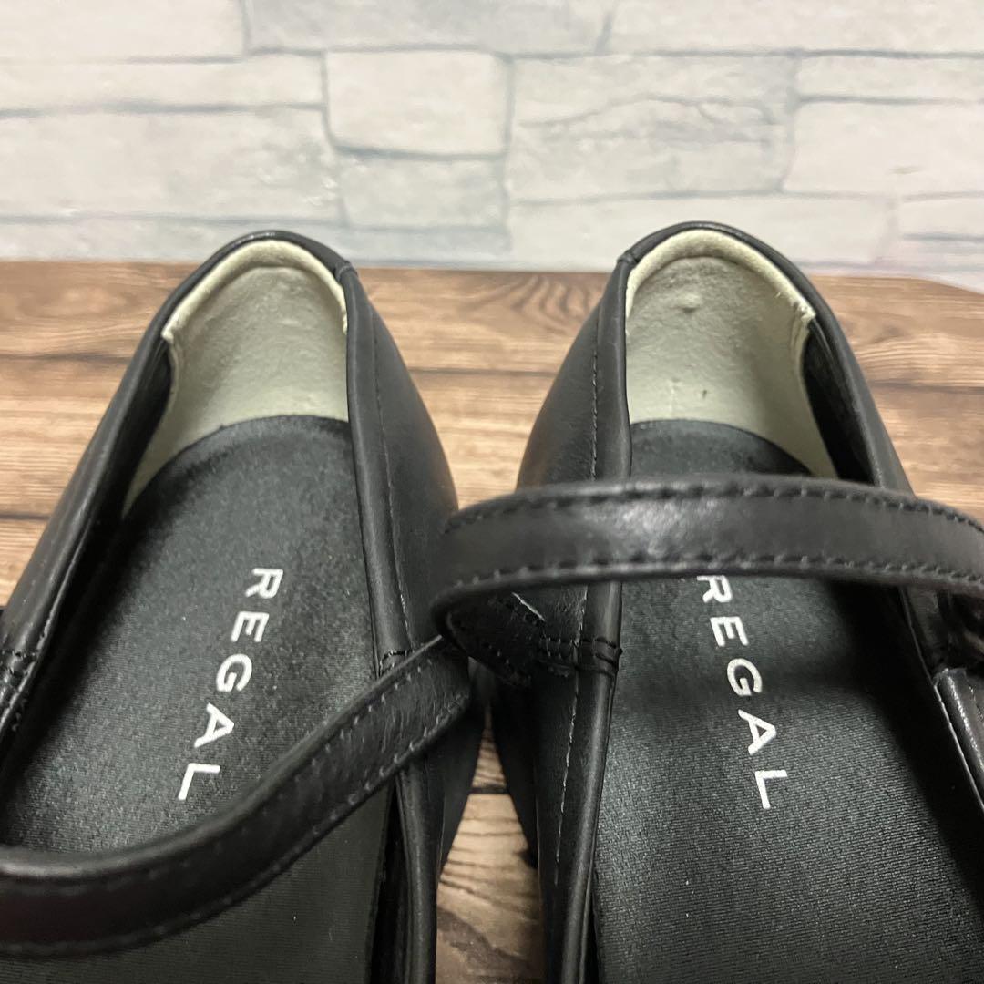 美品【 23.0 】 REGAL ストラップ パンプス フラット シューズ