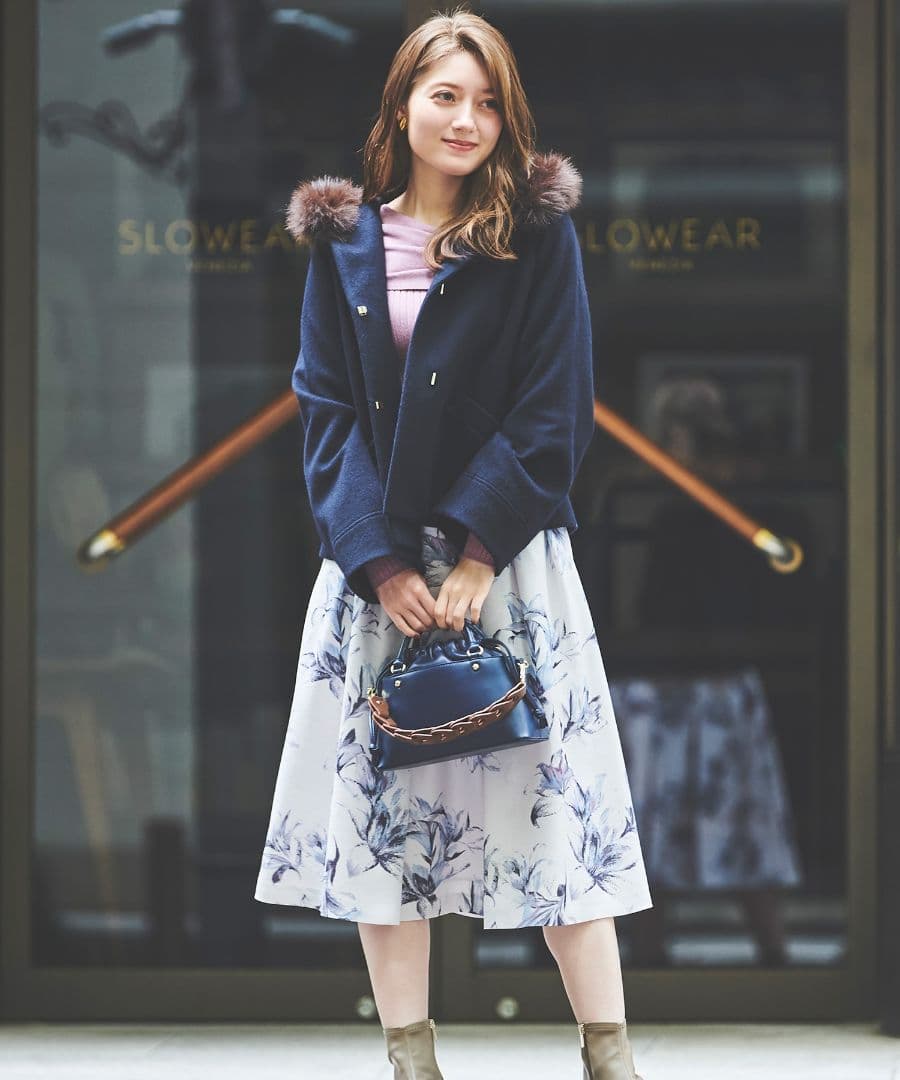 新品レッセパッセ♡フードファーショートコート 新品レッセパッセ♡フードファーショートコート