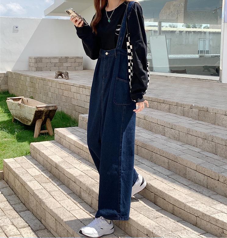 大きいサイズ　レディース デニム　サロペット　パンツ　オーバーオール