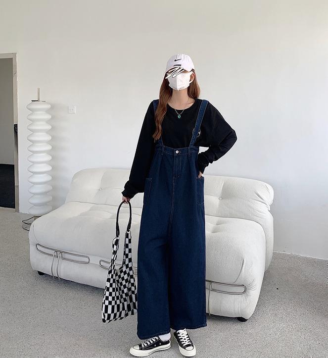 大きいサイズ　レディース デニム　サロペット　パンツ　オーバーオール