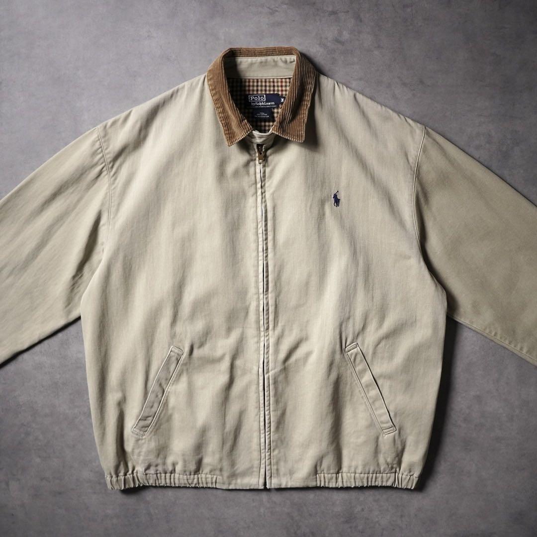 80s Ralph Lauren USA製 襟コーデュロイ スイングトップ