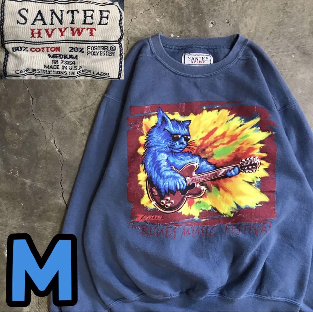 T4697 SANTEE スウェット ブルースミュージック イベント 古着