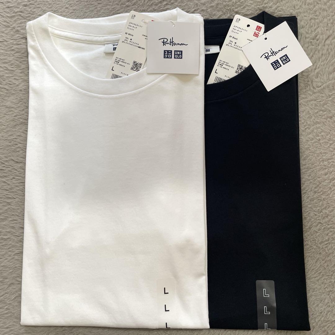 ロンハーマン×ユニクロ クルーネックTシャツ 2枚セット L