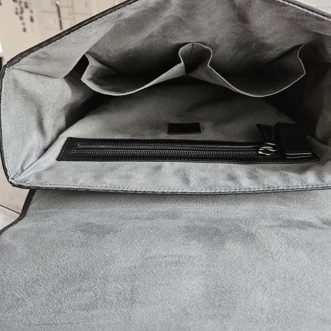dunhill カーボン調ショルダーバッグ 調節可能 黒 ブラックダンヒル 美品