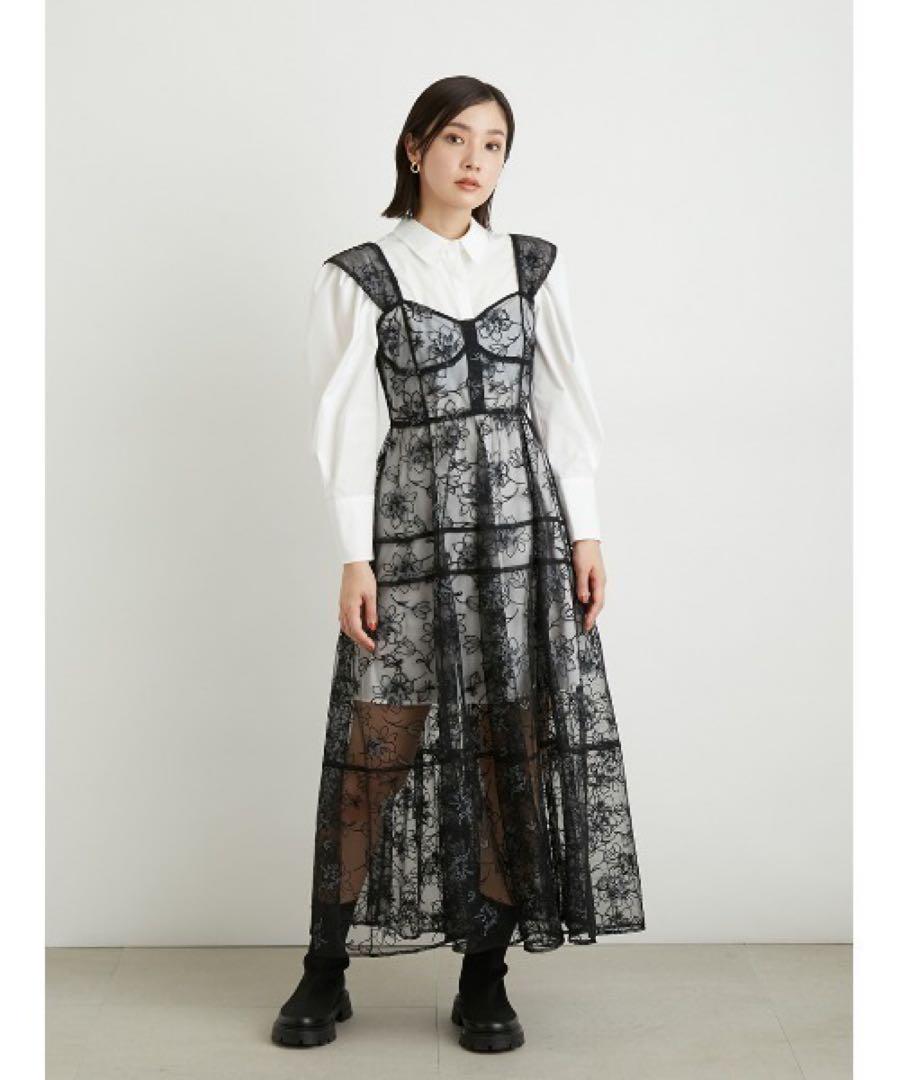 リリーブラウン LILY BROWN シャツコンビワンピース