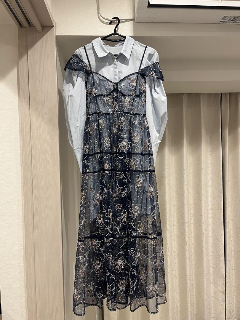 リリーブラウン LILY BROWN シャツコンビワンピース