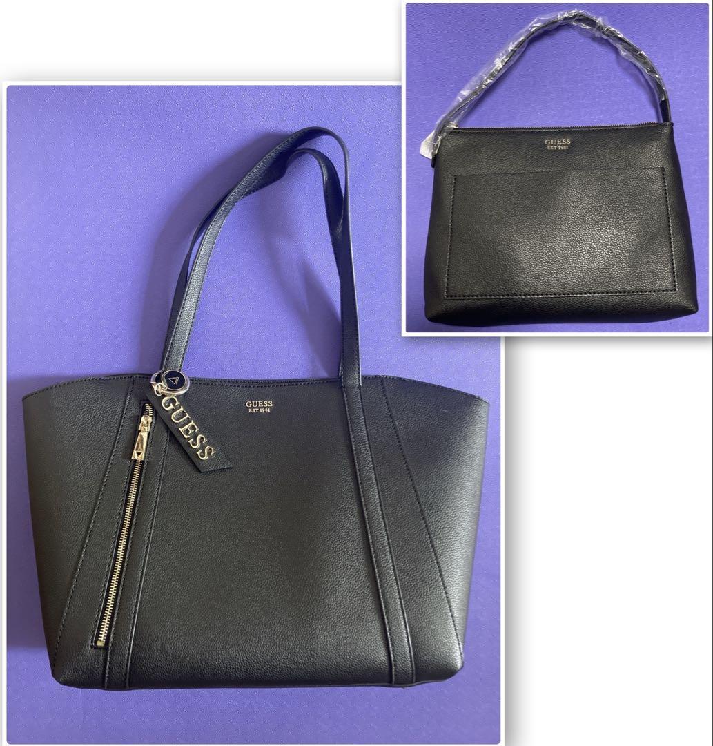 ⭐︎2点セット⭐︎ guess ゲス　トートバッグ　インバッグ(新品)付き　ブラック
