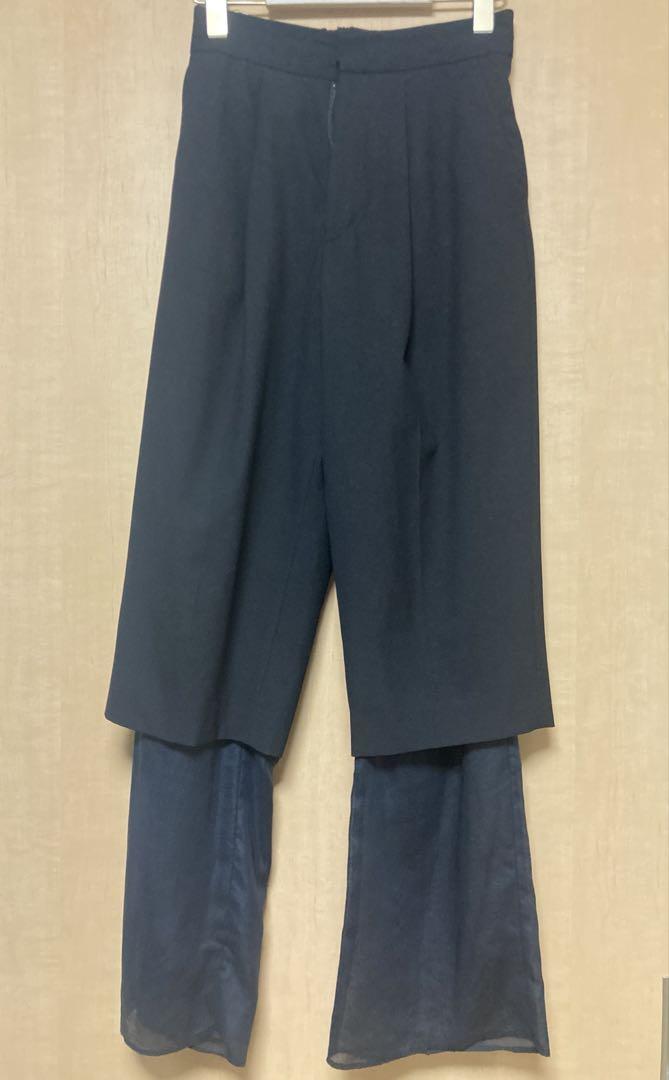 HYKE ブラックシースルーパンツ　美品