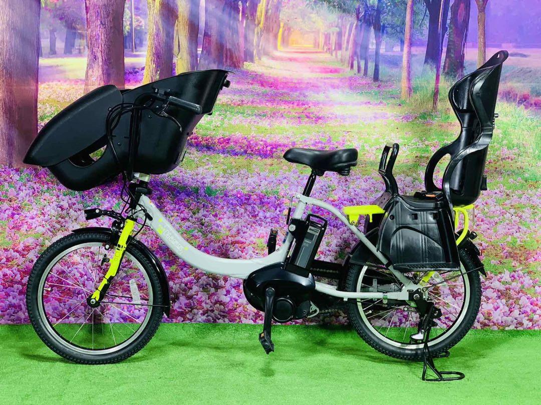 ○5649子供乗せ電動アシスト自転車ヤマハ3人乗り対応20インチ - 自転車本体