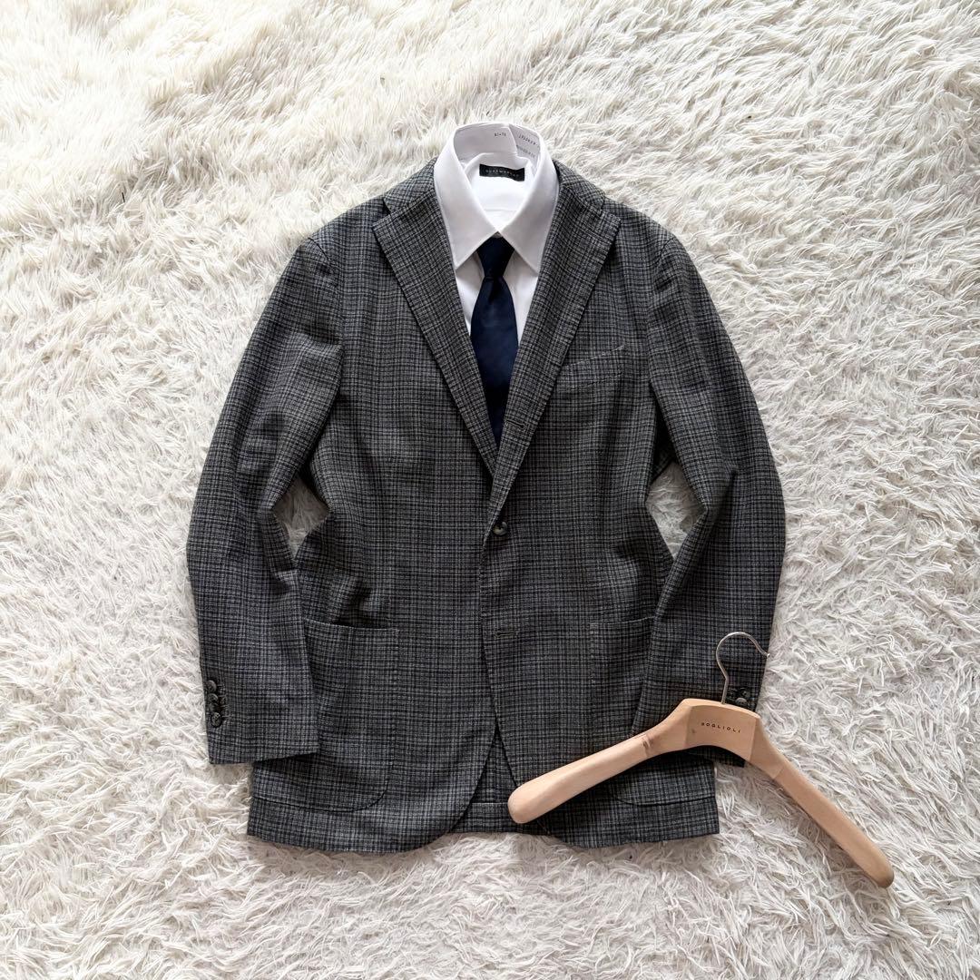 BOGLIOLI k.jacket新ロゴ ウールシルク ジャケット48L・BOGLIOLI