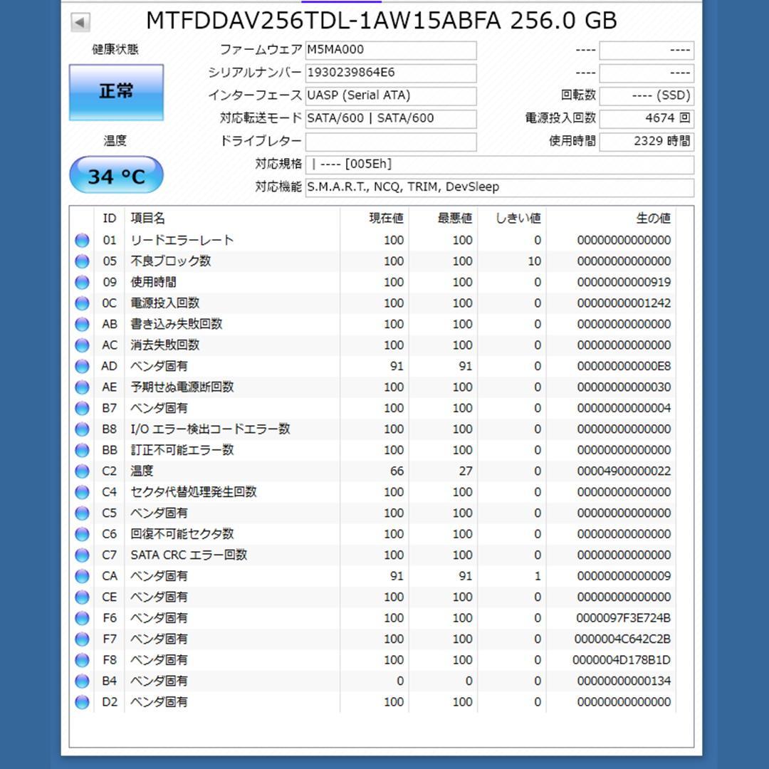 ★動作品 5個セット M.2 SSD SATA フォーマット済★