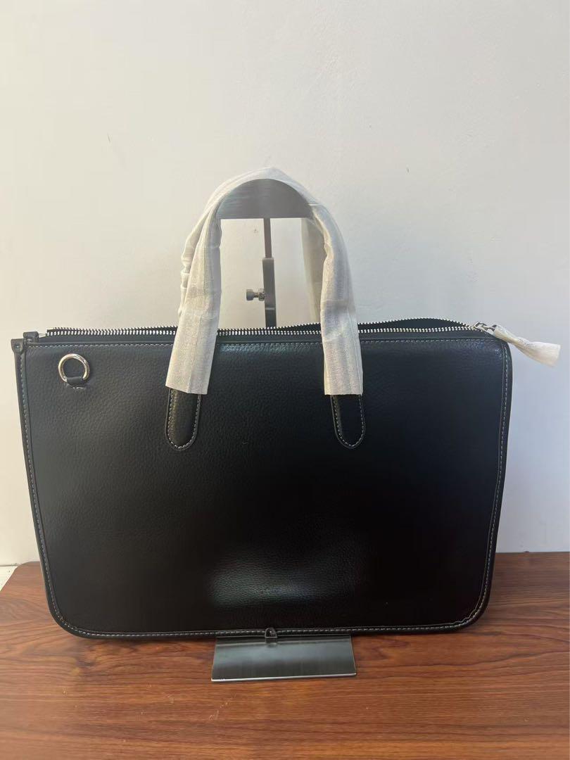 COACH CV971 メンズ ビジネスバッグ 本革 A4収納 ショルダー付