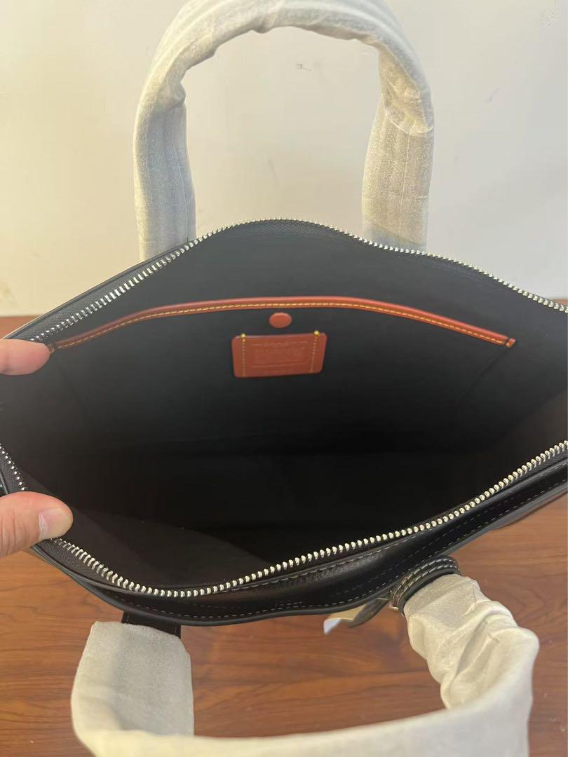 COACH CV971 メンズ ビジネスバッグ 本革 A4収納 ショルダー付