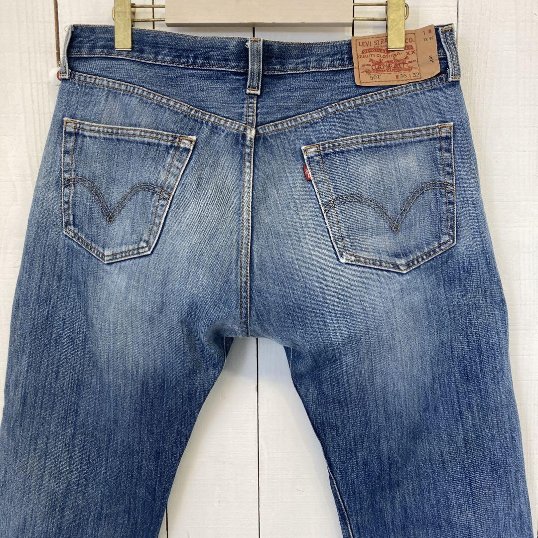 ☆送料無料☆Levis501☆濃紺インディゴ ヒゲ Big Size☆W36