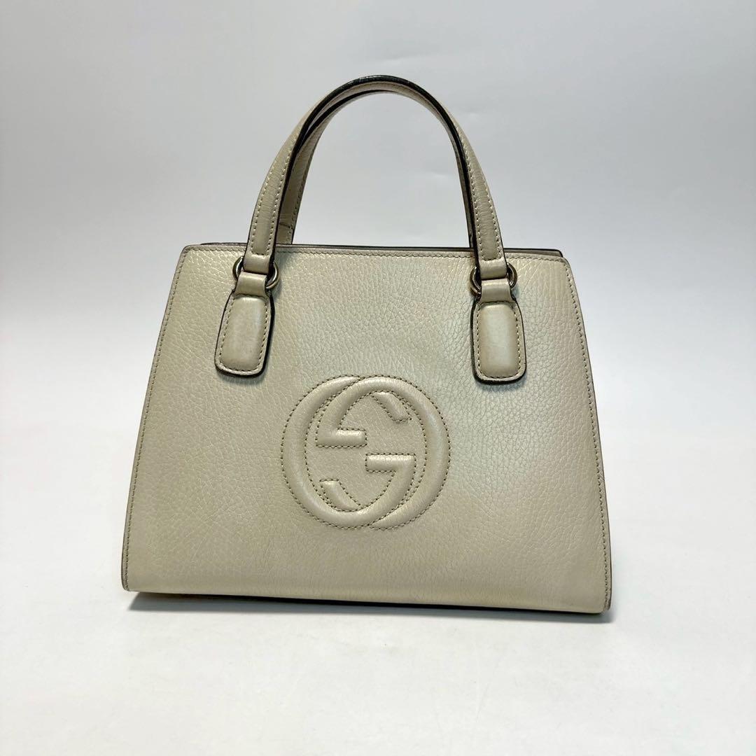 p10【美品】グッチ　GGソーホー レザー　2wayショルダー トートバッグ