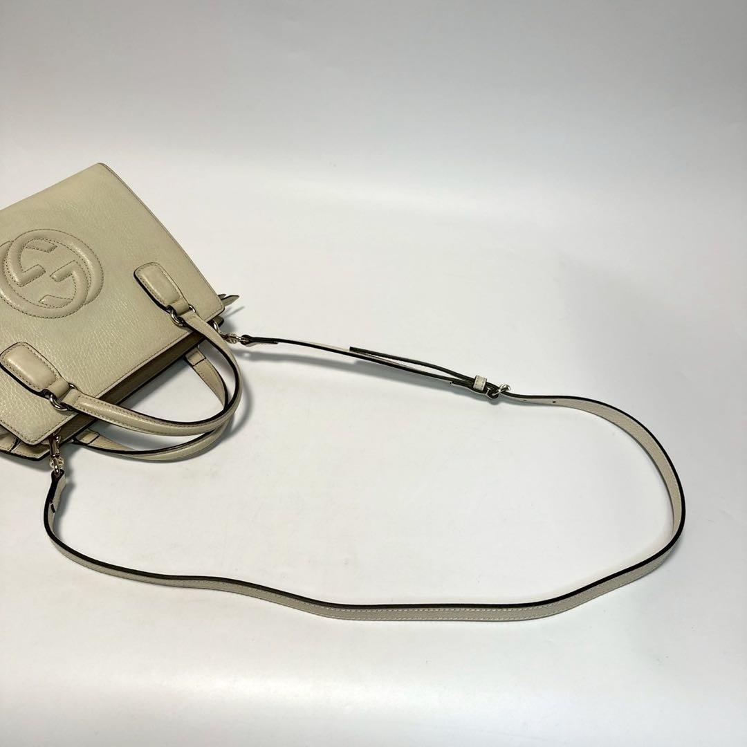 p10【美品】グッチ　GGソーホー レザー　2wayショルダー トートバッグ