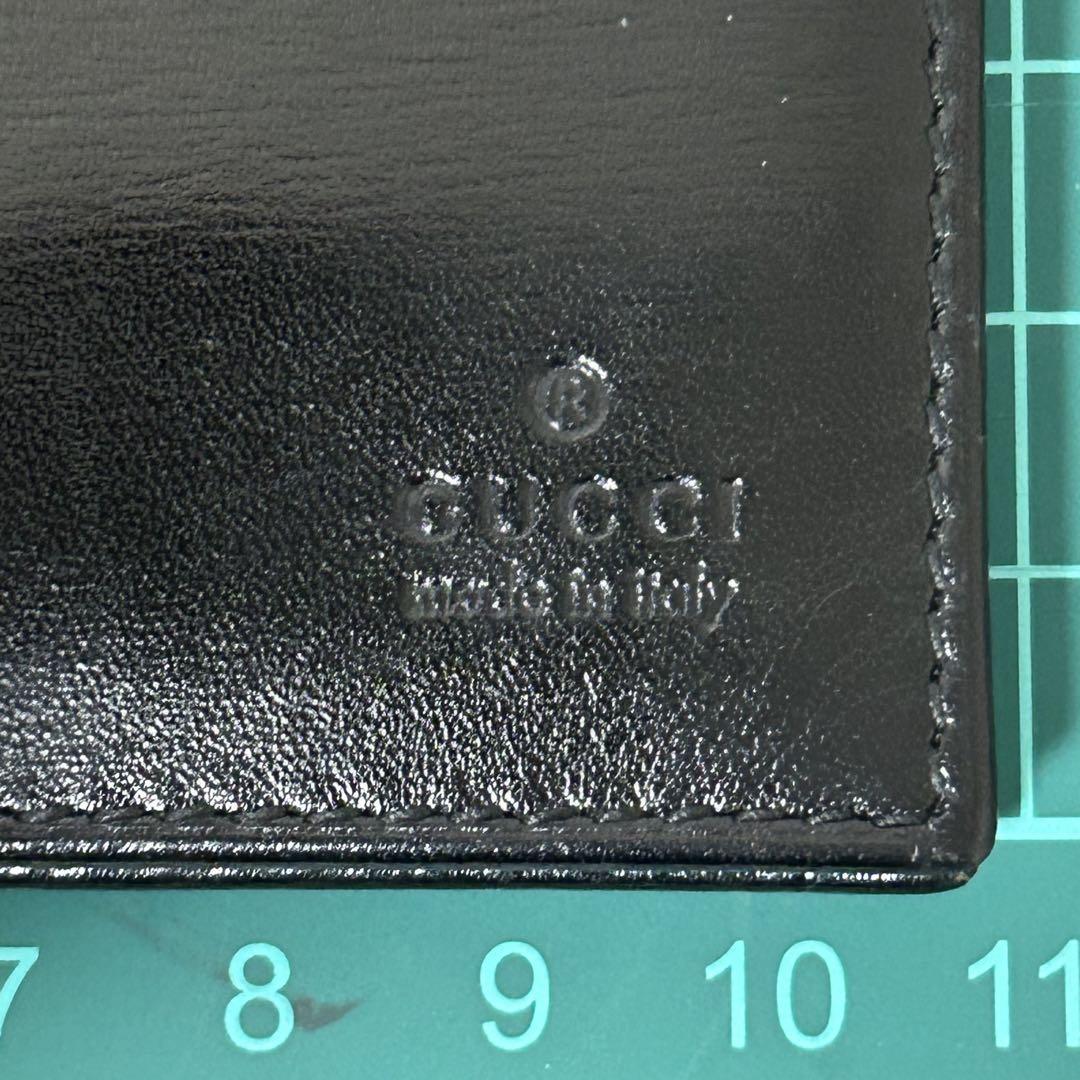【美品】グッチ　GUCCI マネークリップ　レザー　ブラック