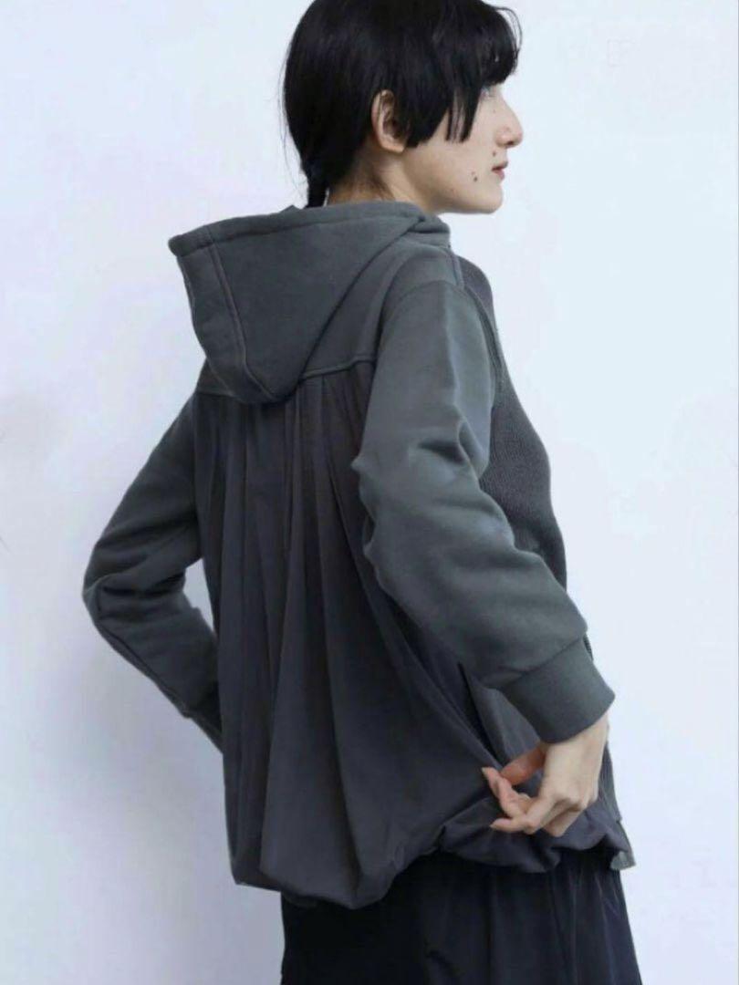 【新品】LASUD ラシュッド　バックチュールニットフーディ　ヤマダヤ