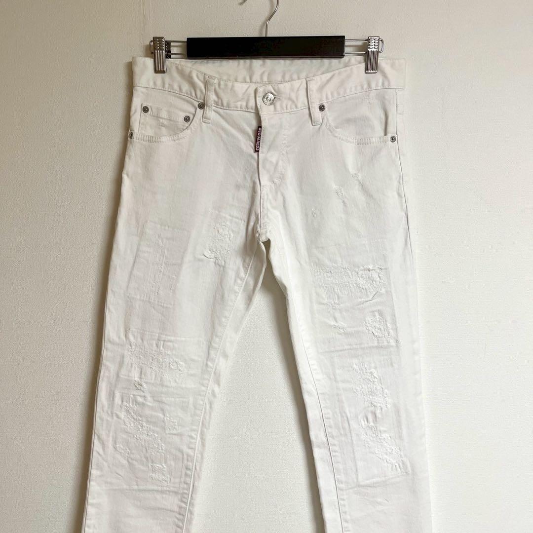 DSQUARED 2 Slim jean ダメージリペア加工 デニムパンツ 44