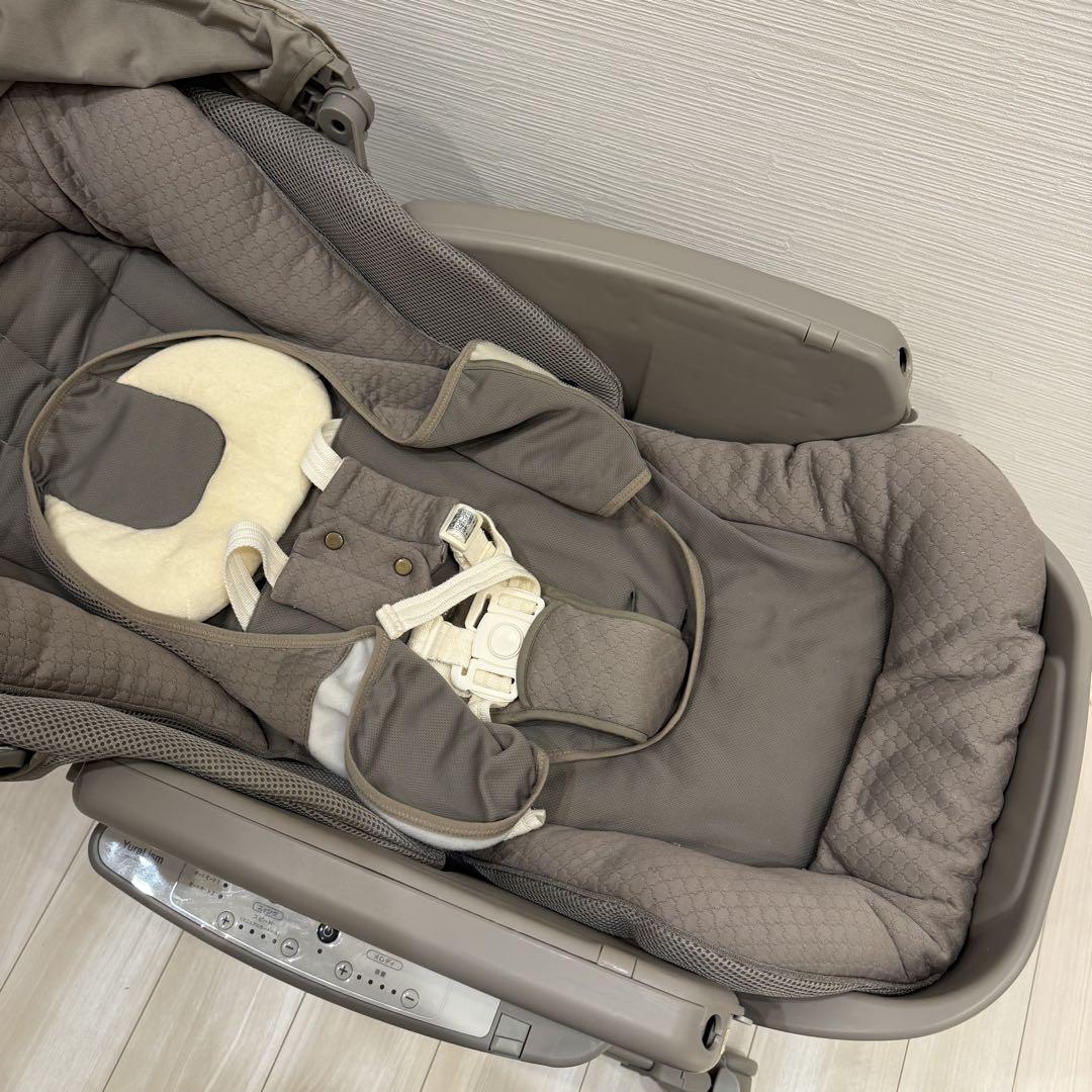 【美品】Aprica ユラリズム オートプレミアム ハイローチェア ムーンロック