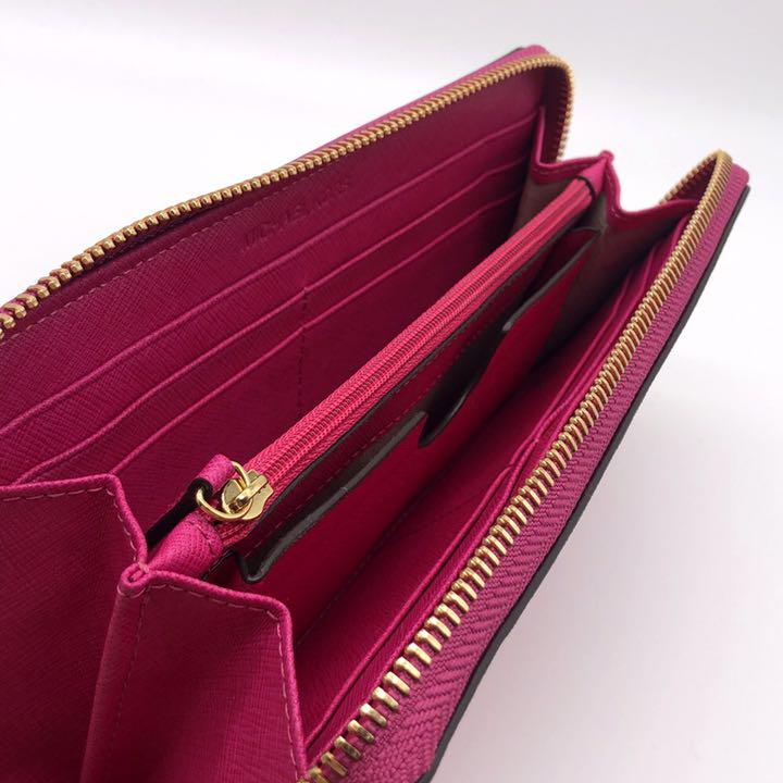 通販好評 マイケルコース ラウンドウォレット ジョルダー付き 長財布 ローズ bKvp0-m39338623114 在庫あ新作