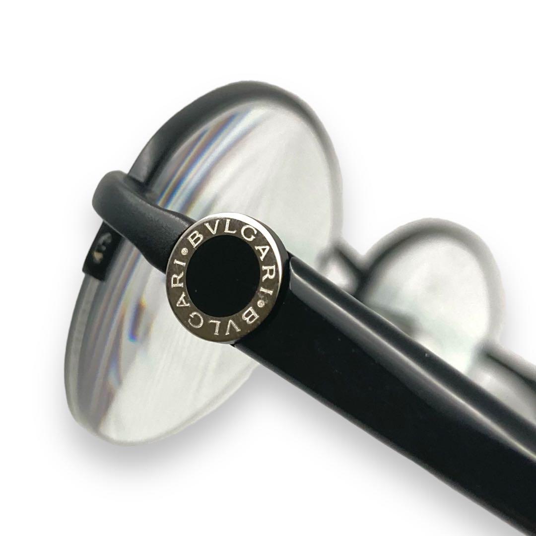 Ⴤ836ꕤ ブルガリ メガネ アンダーリムレス 黒緑 度あり BVLGARI