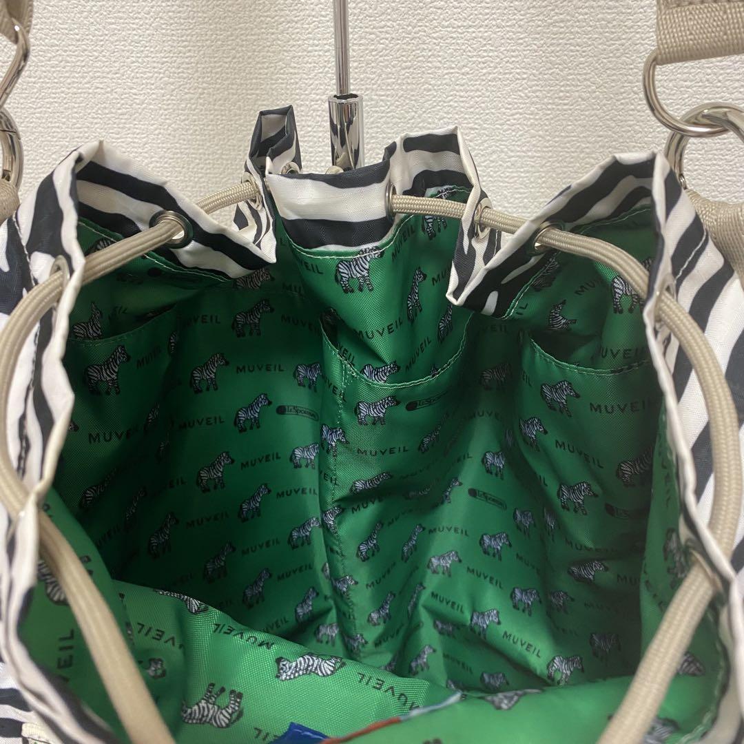 日本限定✨MUVEIL×LeSportsac ゼブラ サバンナツアー ショルダー