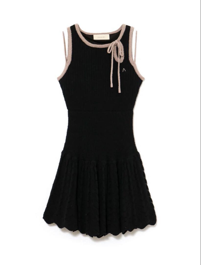 ワンピース ANDMARY Heart crochet mini dress