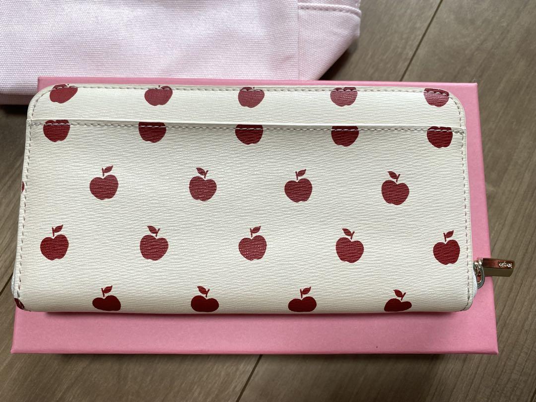 kate spade 長財布 ウォレット りんご