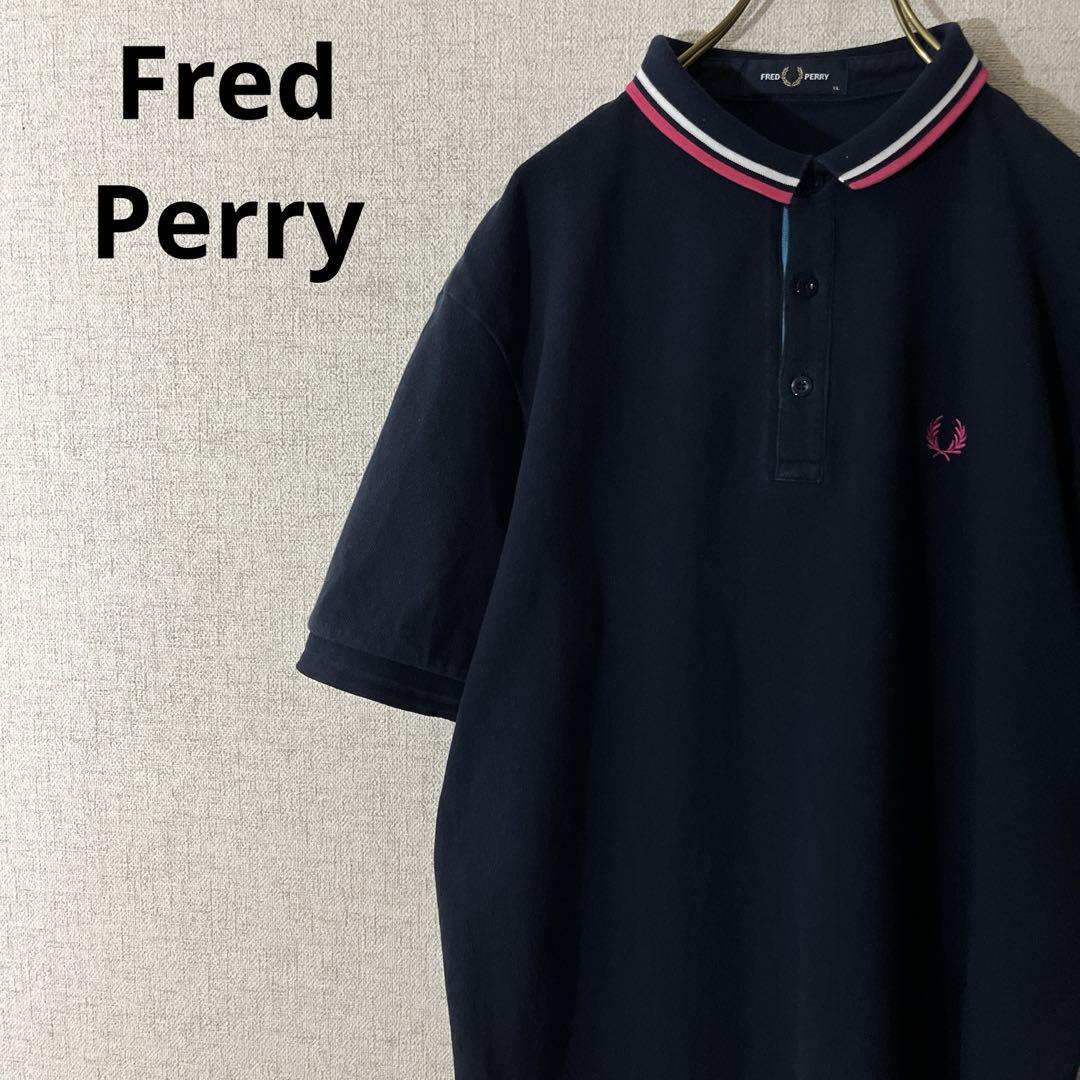 Fred Perry フレッドペリー 半袖 ポロシャツ ネイビー 美品