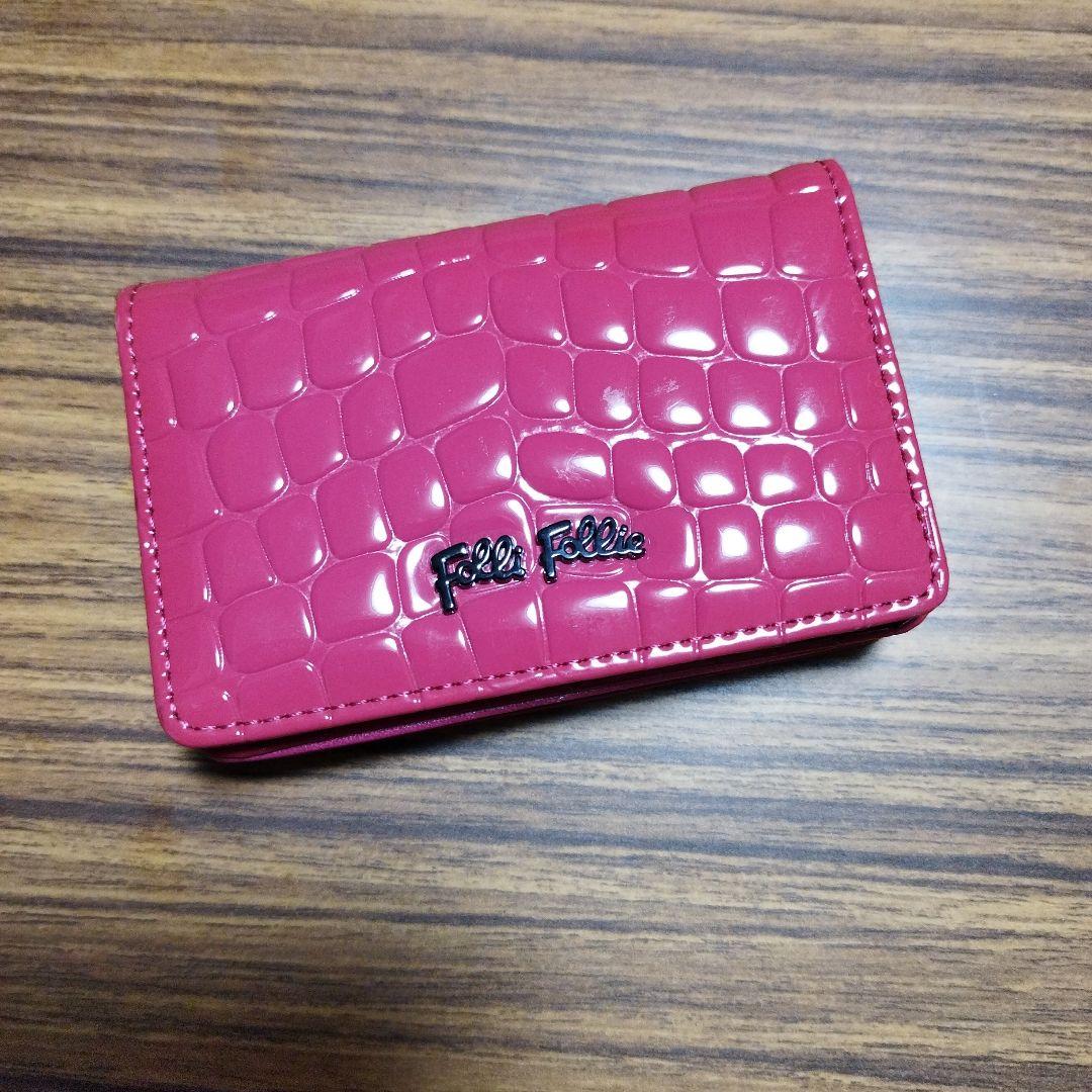 Fille Fille クロコダイル風カードケース ピンク