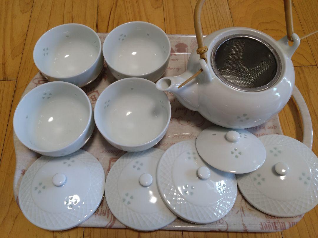 大正時代の東洋陶器！急須と蓋付き湯呑4客セット！ 有田焼 白磁 蛍 急須と蓋付き湯呑4客セット 仁祥窯 - メルカリ