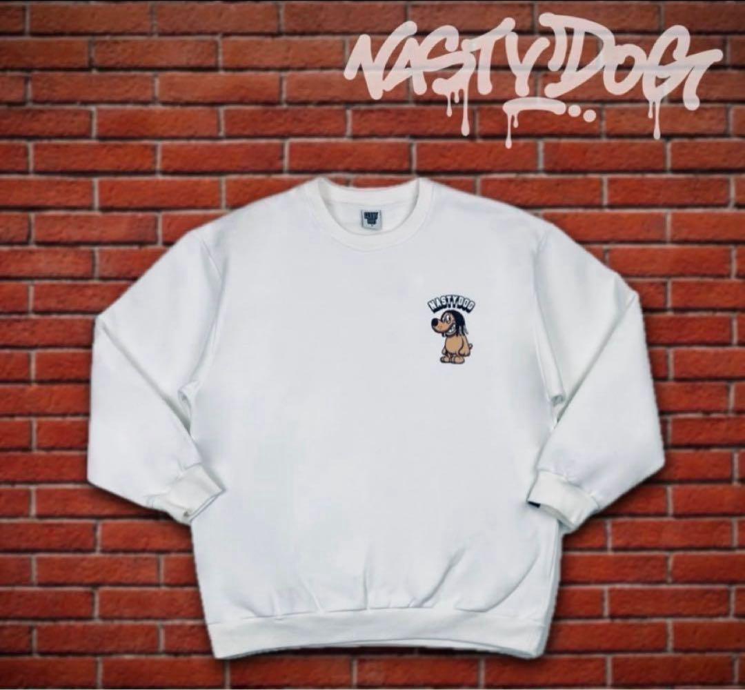 nasty dog ホワイト　トレーナー