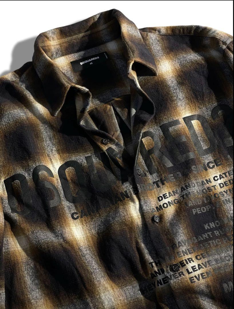 DSQUARED2 メッセージプリントコットンシャツ