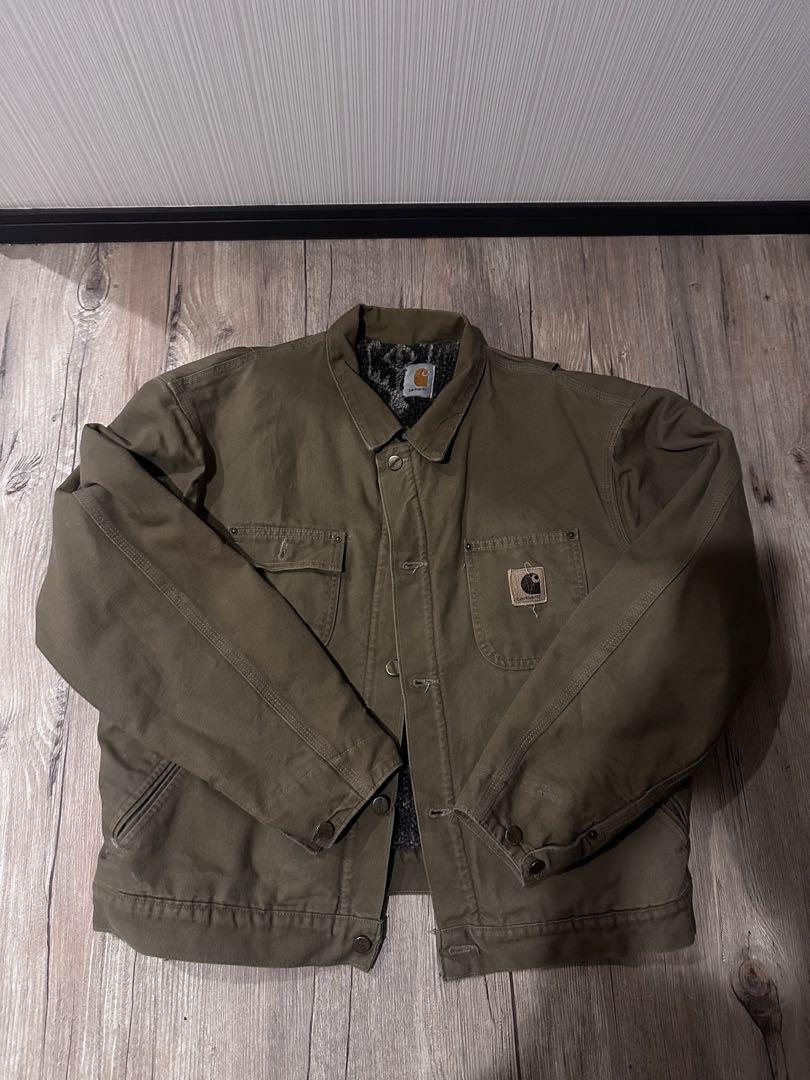 レアCarhartt ミリタリージャケット オリーブ色