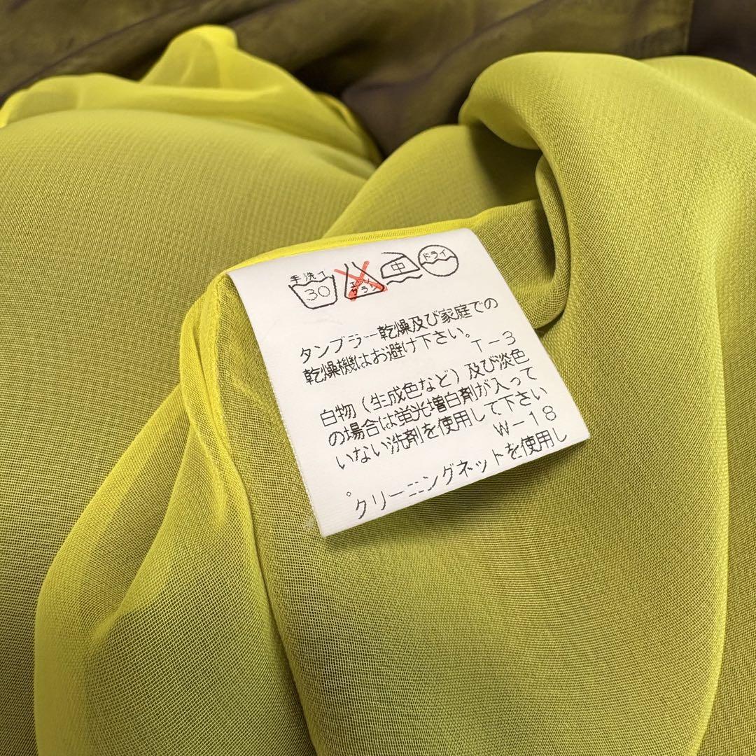 美品 イッセイミヤケ サイドスリット シフォン シアー シースルー シャツ