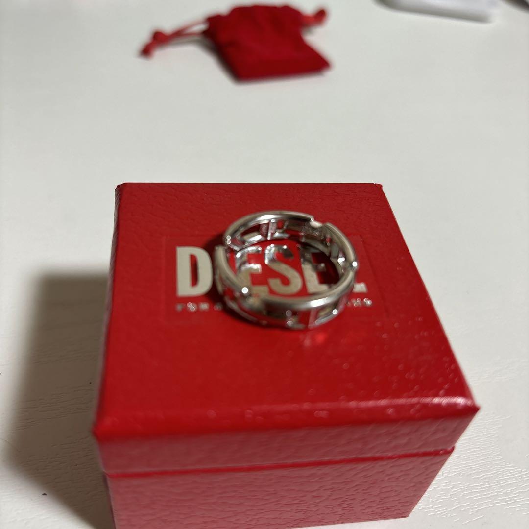 アクセサリー D Logo Sterling Silver Band Ring diesel