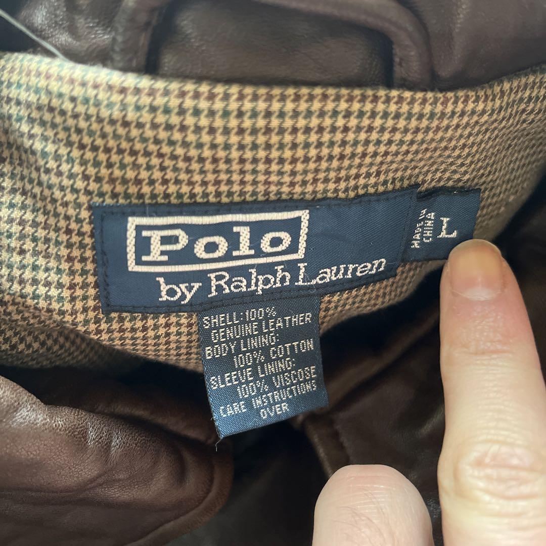 Polo Ralph Lauren レザージャケット　スイングトップ Polo by Ralph Lauren レザースウィングトップブルゾン【FF-3212