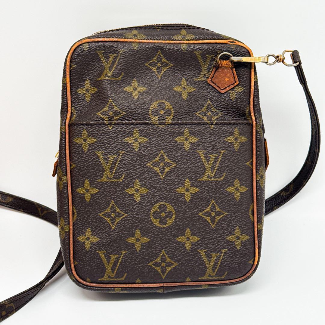 ルイヴィトン モノグラム ダヌーブ ショルダーバッグ バック かばん 鞄 茶色