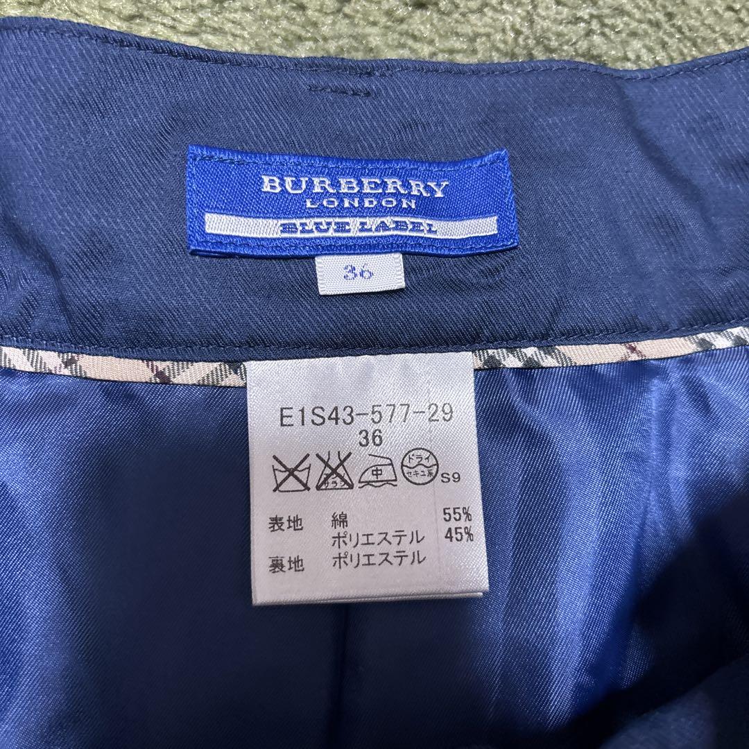 BURBERRY BLUE LABEL ネイビー ショートパンツ 36高価
