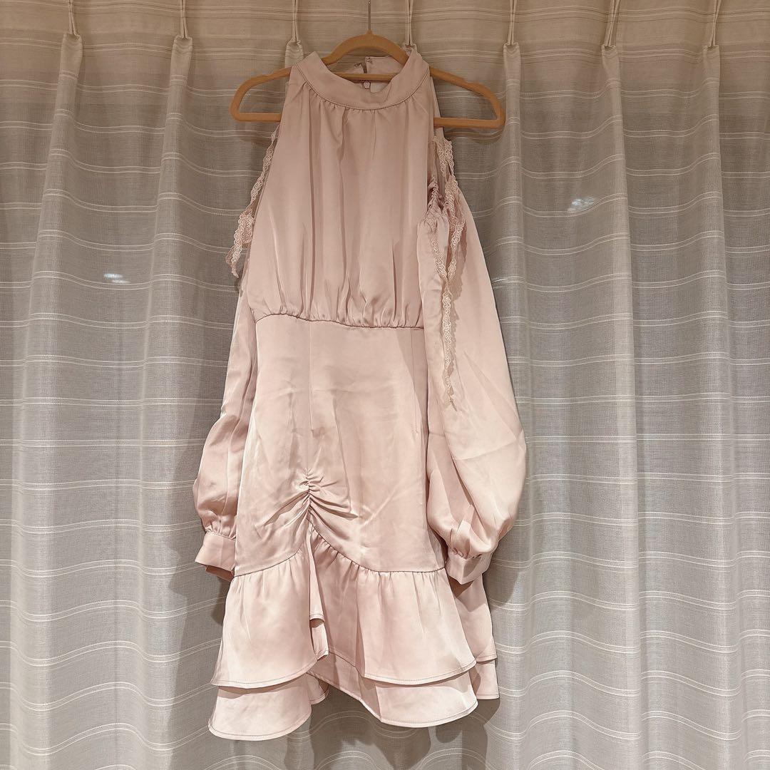 rosemuse Open shoulder mini dress pink rosemuse Open shoulder mini dress pink