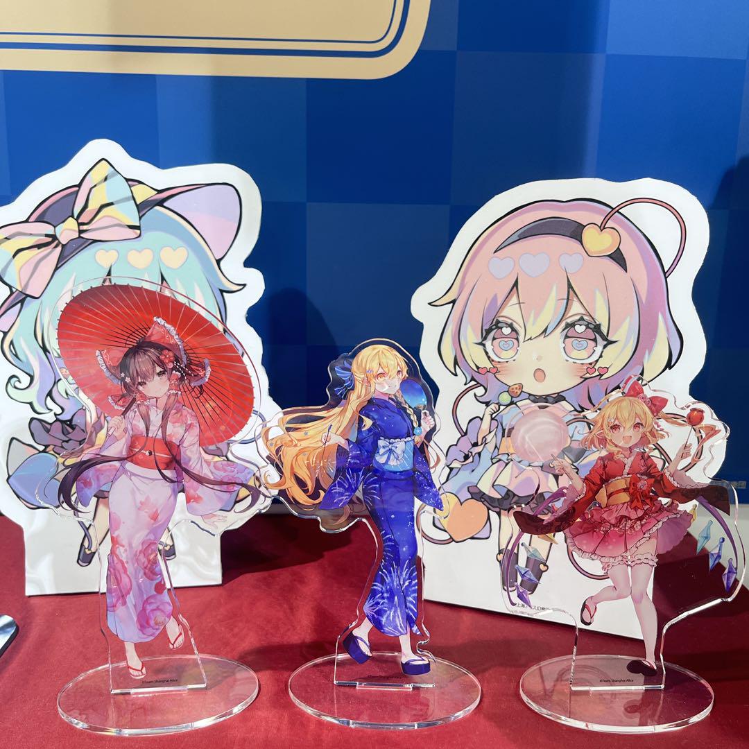 博麗霊夢 東方Project 浴衣 アクリルスタンド 缶バッジ