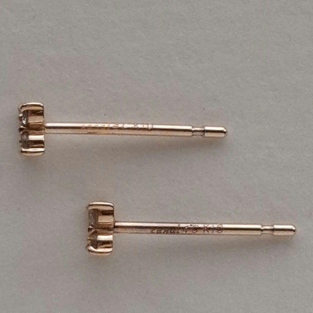 canal 4℃　K10ピンクゴールドピアス　ダイヤモンド