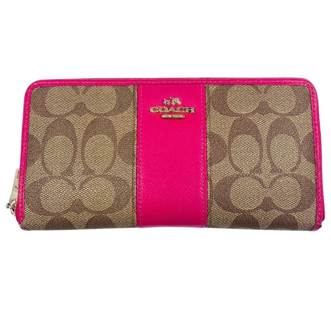 見逃し厳禁！おトクな COACH コーチ PVC シグネチャー ラウンドファスナー 長財布 小物