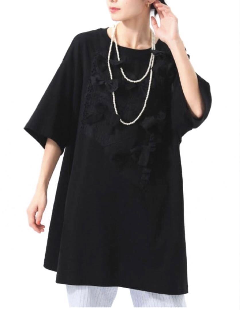 未使用】TORI-TO×BEAMS BOY リボン BIG Tシャツ ブラック - メルカリ